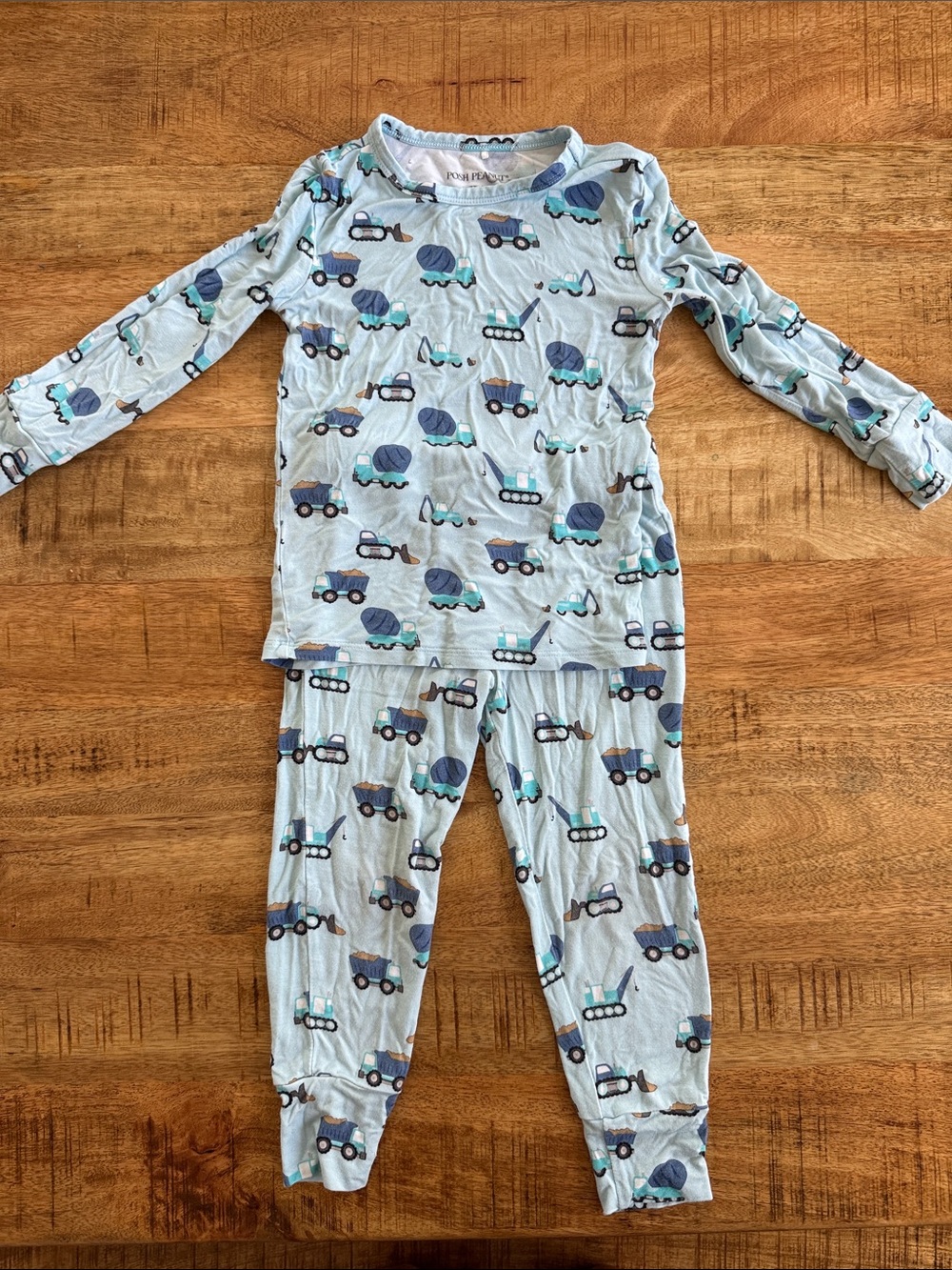 Posh Peanut Construction Truck Pajama Set 3-4T